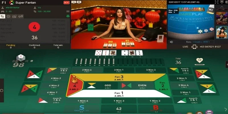 Theo dõi kết quả game Fantan trên hệ thống trước khi đặt cược 