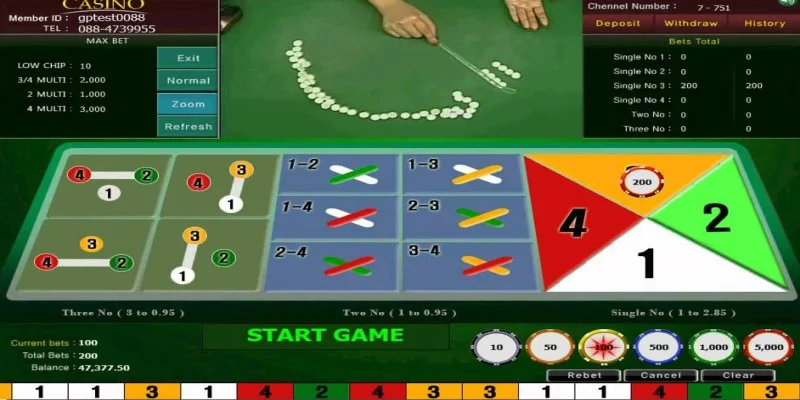 Xuống tiền cược tại cửa Kwok khi chơi game Fantan