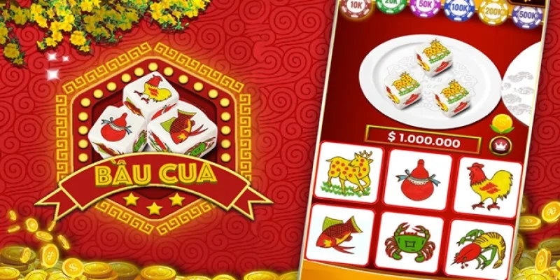 Giao diện game bầu cua Rik cực kỳ bắt mắt 