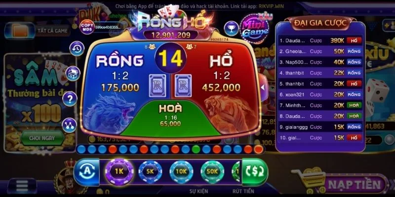 Hiểu rõ game chơi rồng hổ tại Rikvip apk
