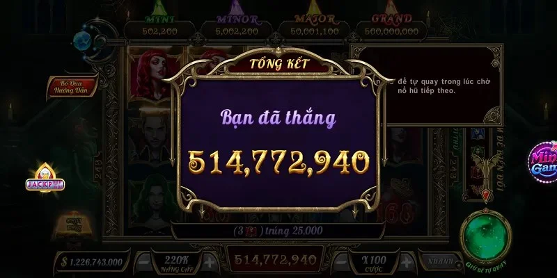 Slot game bá tước quyền năng Rikvip có đồ họa thân thiện 